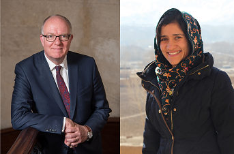 RAI Logo Richard ovenden & Shabana Basij-Rasikh headshots