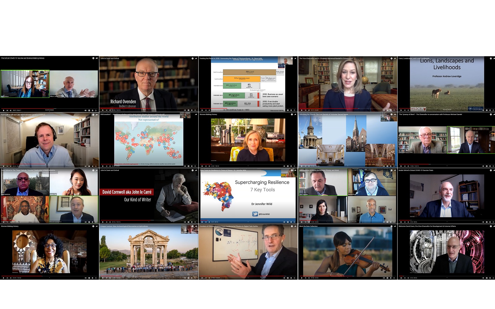 collage of screenshots from webinars