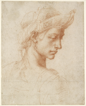 WA1846.61 Michelangelo Buonarroti, Ideal Head, c. 1520. Image © Ashmolean Museum, University of Oxford. WA1846.61 Michelangelo Buonarroti, Ideal Head, c. 1520. Image © Ashmolean Museum, University of Oxford.