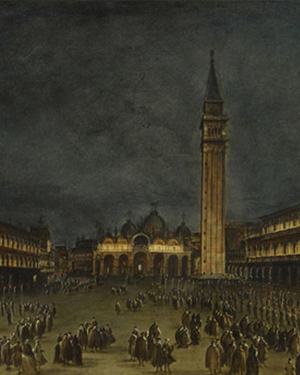WA1927.1 Francesco Guardi, A Night Procession in the Piazza San Marco, c. 1755. Image © Ashmolean Museum, University of Oxford. WA1927.1 Francesco Guardi, A Night Procession in the Piazza San Marco, c. 1755. Image © Ashmolean Museum, University of Oxford.